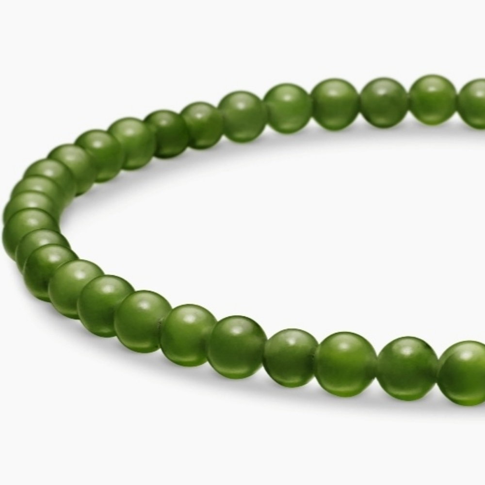 David Yurman Spiritual Beads Nephrite Jade 18K Yellow Gold, 4mm size - Picture 5 of 7